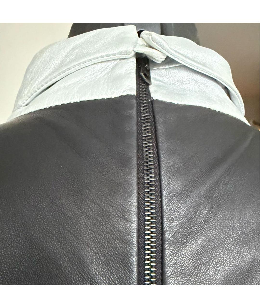 ACNE STUDIOS Черное кожаное повседневное платье, фото 5