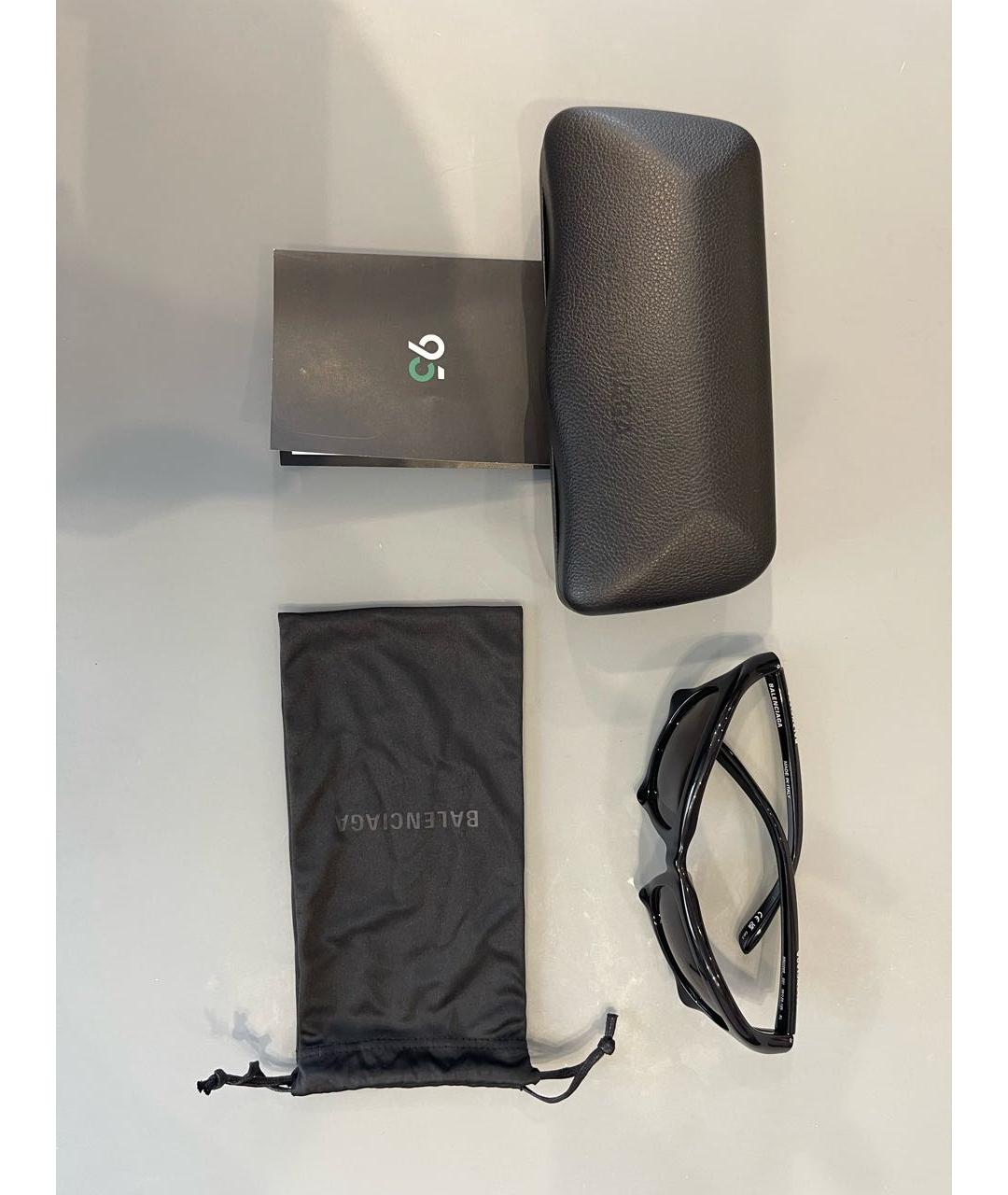 BALENCIAGA Черные пластиковые солнцезащитные очки, фото 4