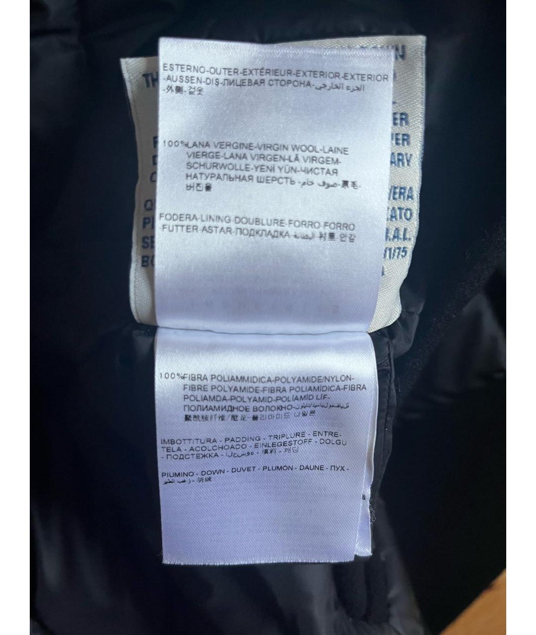 MONCLER Черное шерстяное пальто, фото 6