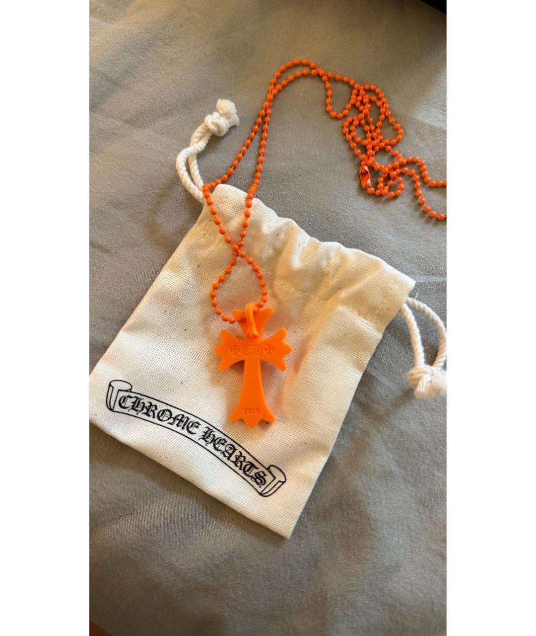 CHROME HEARTS Оранжевое пластиковое колье, фото 2