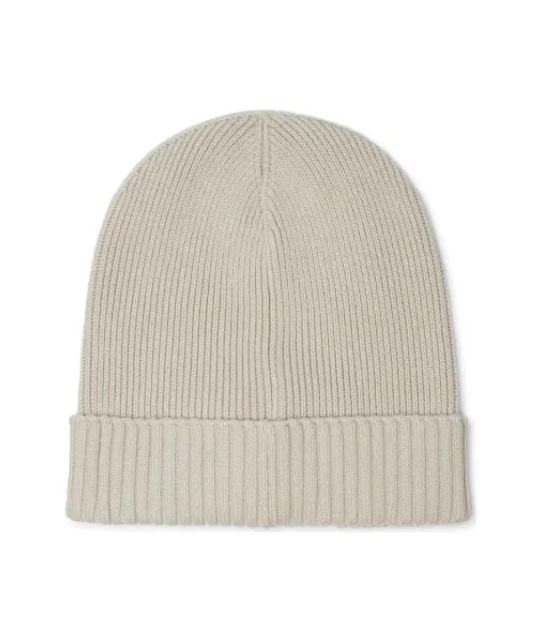 HUGO BOSS Бежевая хлопковая шапка, фото 2