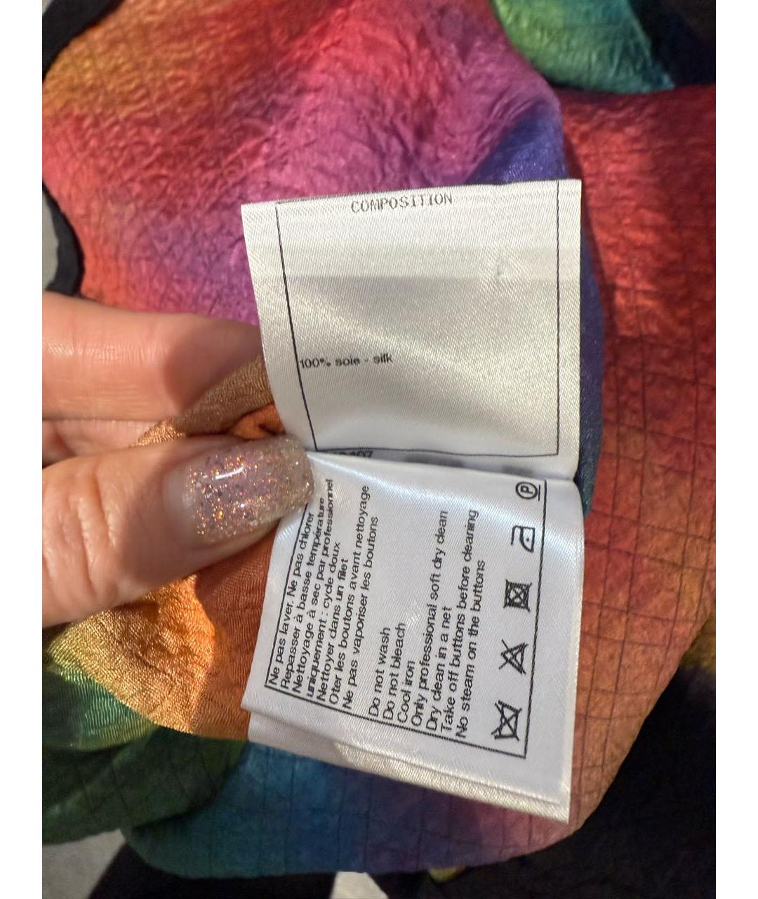 CHANEL Мульти шелковая блузы, фото 6