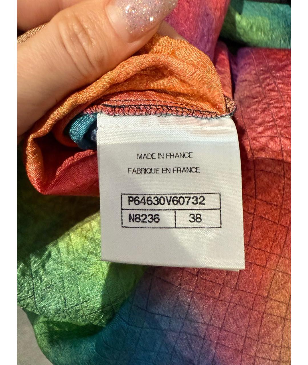 CHANEL Мульти шелковая блузы, фото 5