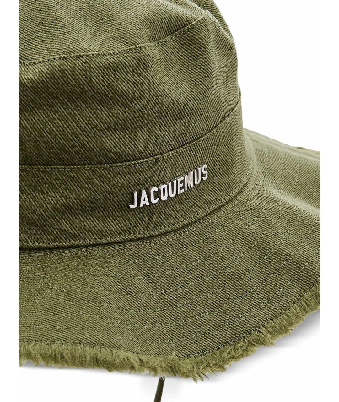 JACQUEMUS Хаки хлопковая панама, фото 3