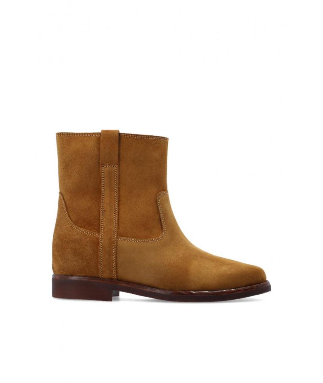 ISABEL MARANT Горчичные замшевые полусапоги, фото 1