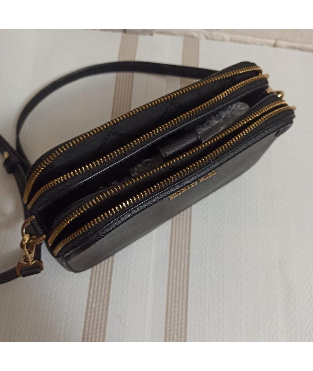 MICHAEL KORS Черная кожаная сумка через плечо, фото 4