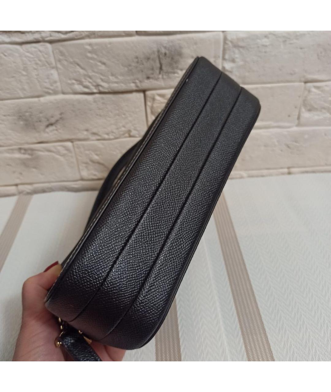 MICHAEL KORS Черная кожаная сумка через плечо, фото 6