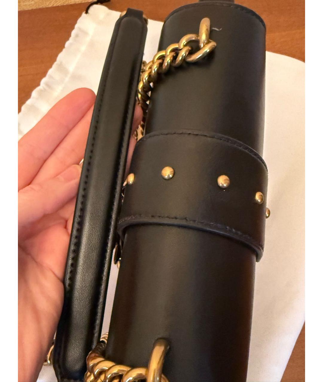 PINKO Черная кожаная сумка через плечо, фото 5