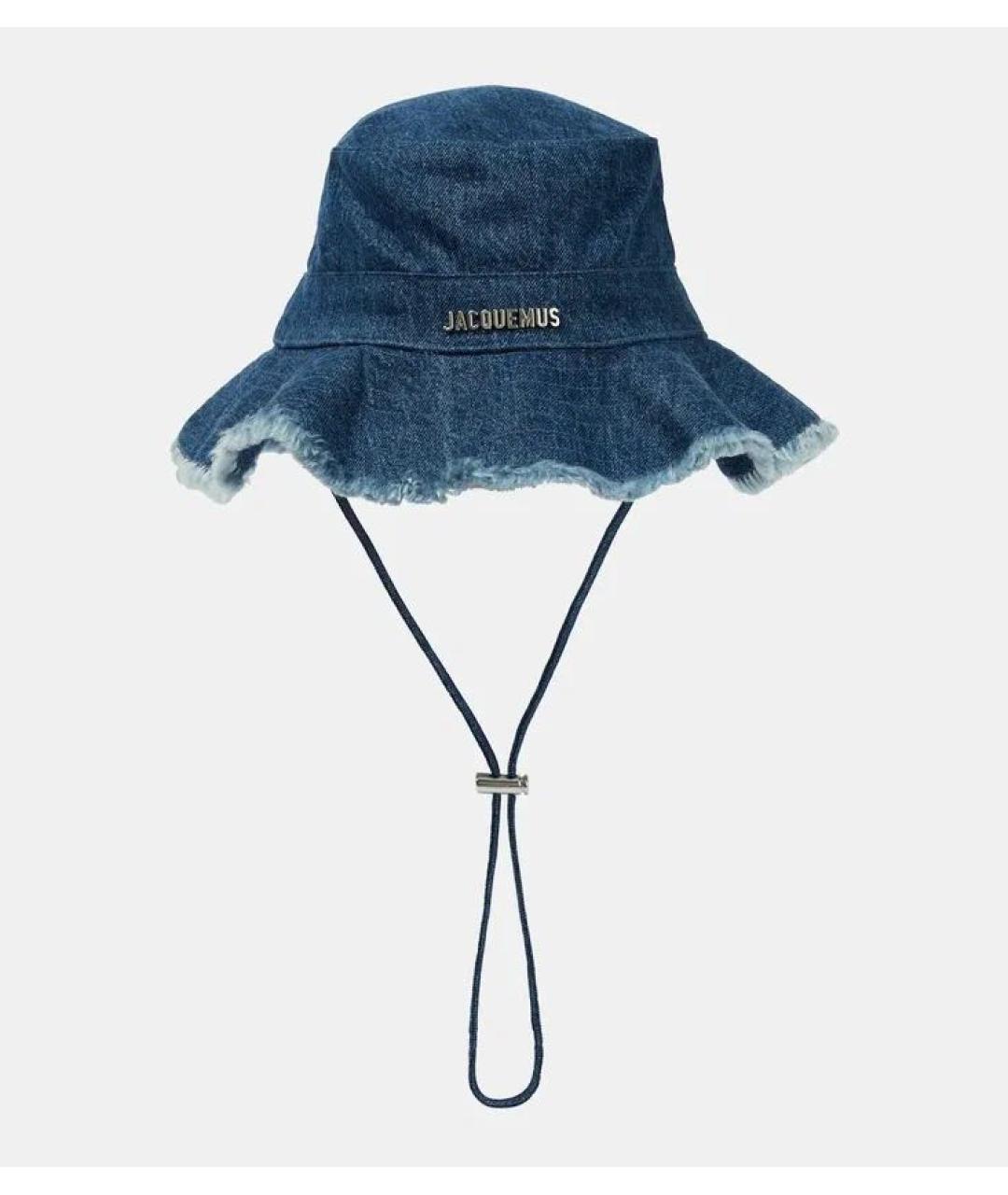JACQUEMUS Темно-синяя хлопковая панама, фото 3