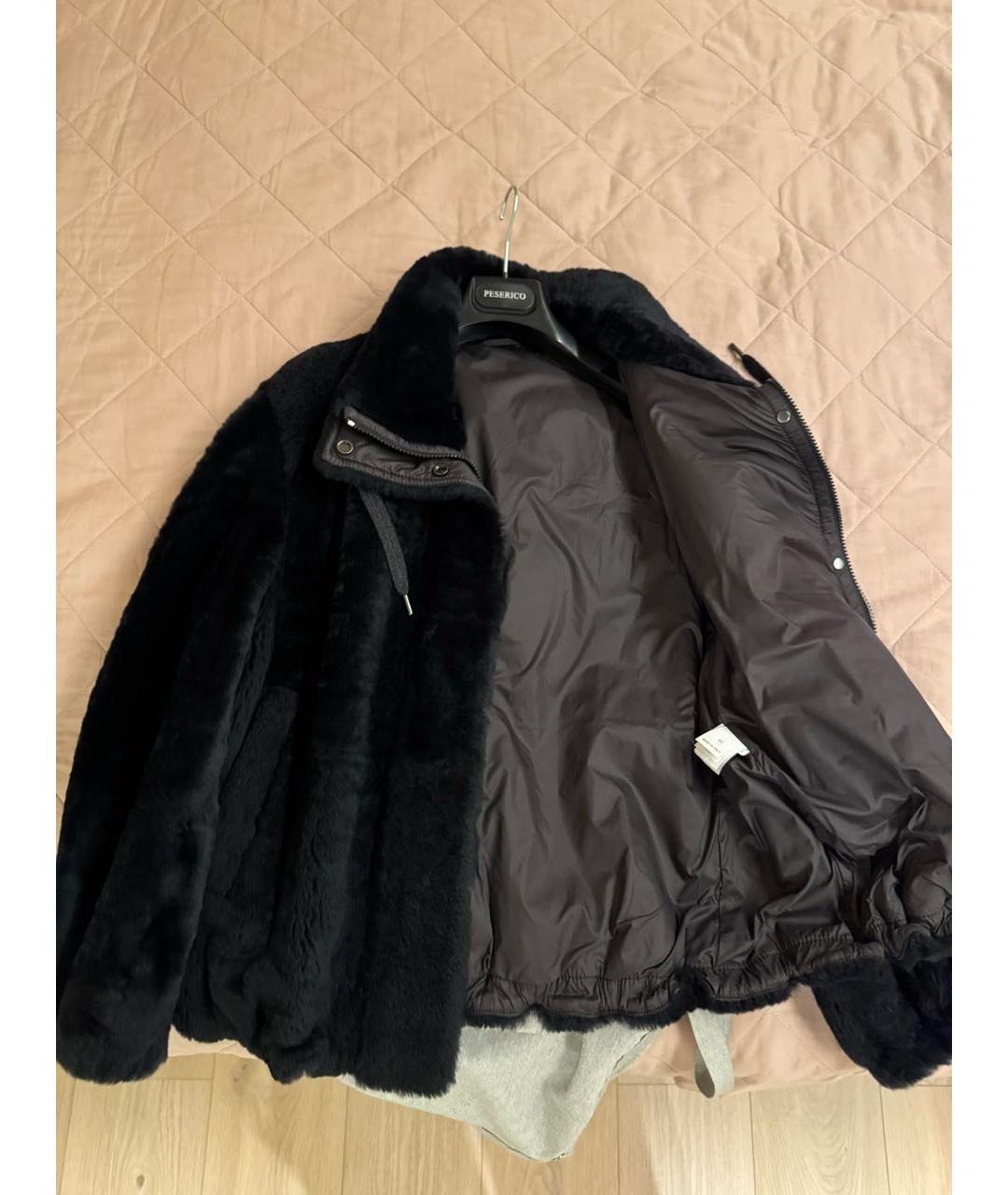 BRUNELLO CUCINELLI Черная меховая шуба, фото 5