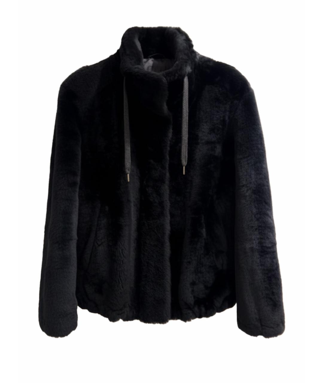 BRUNELLO CUCINELLI Черная меховая шуба, фото 1