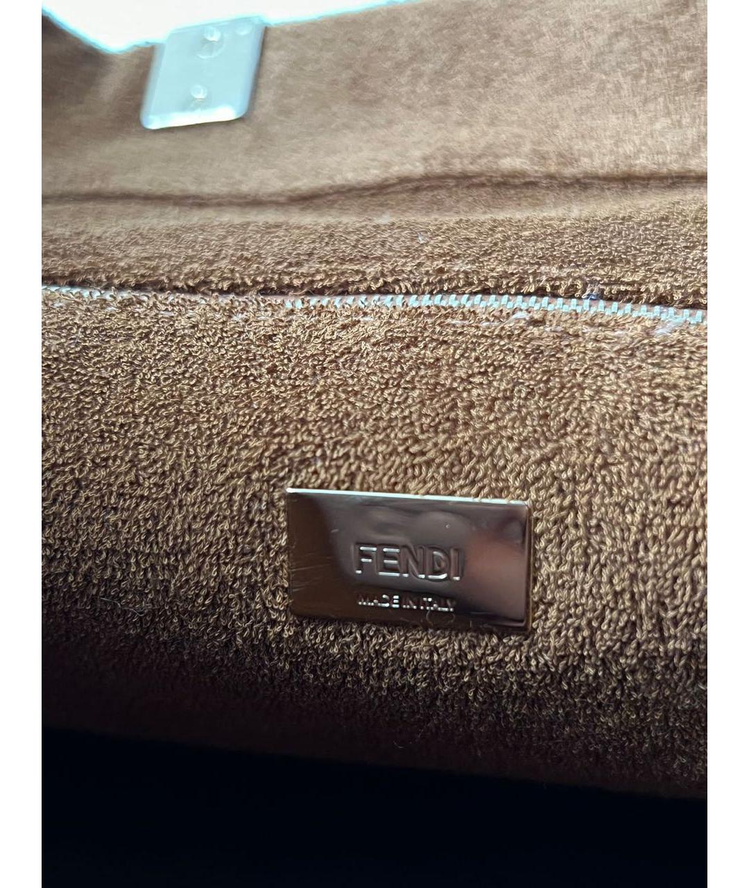 FENDI Коричневая пляжная сумка, фото 5