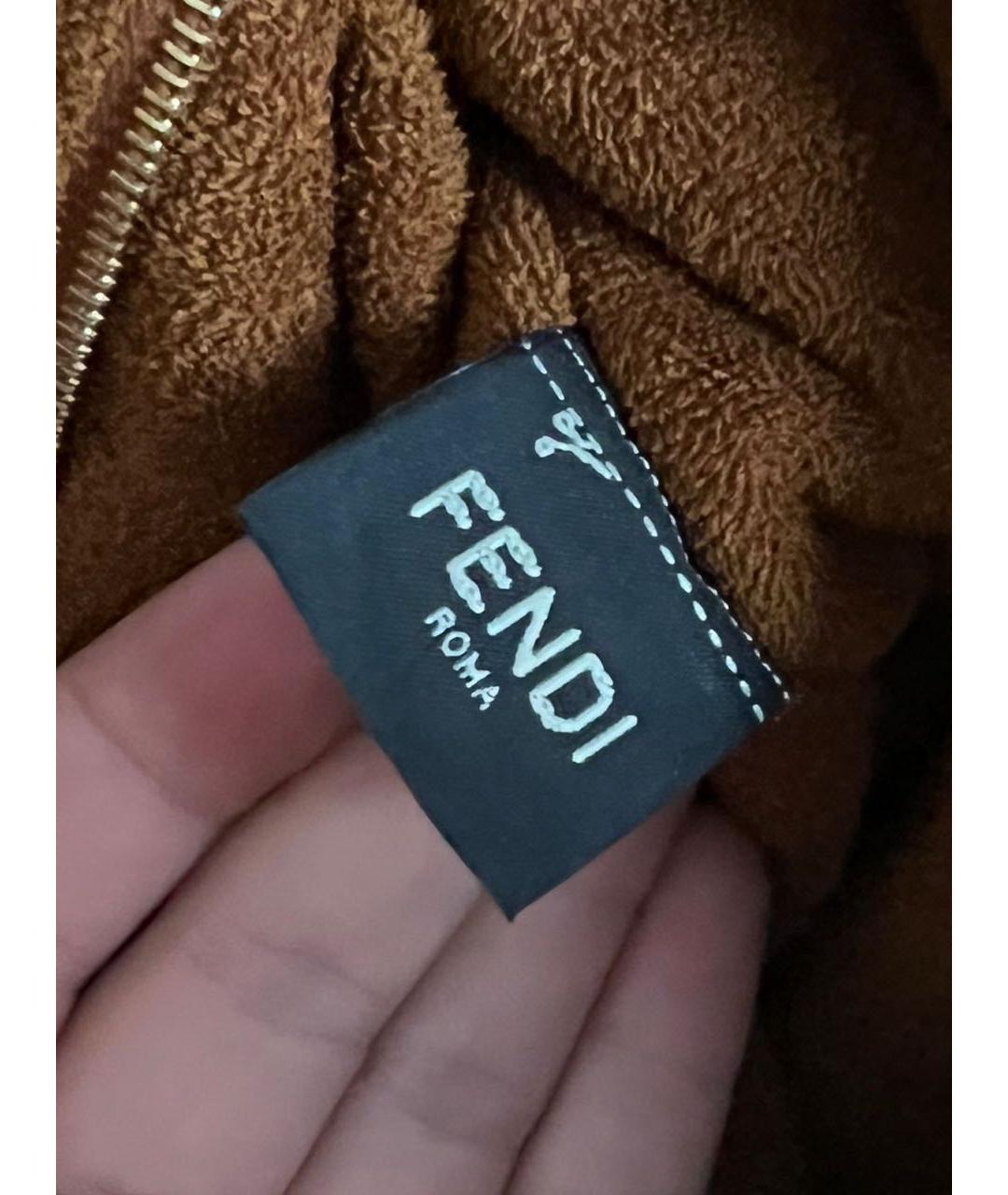 FENDI Коричневая пляжная сумка, фото 7