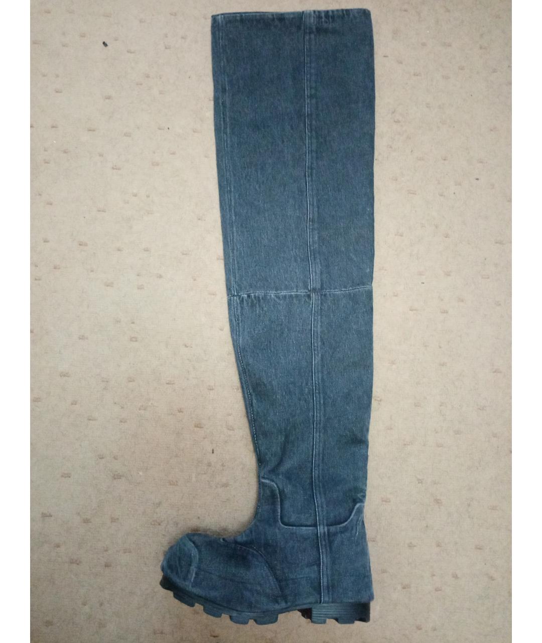 DIESEL Антрацитовые текстильные высокие ботинки, фото 8