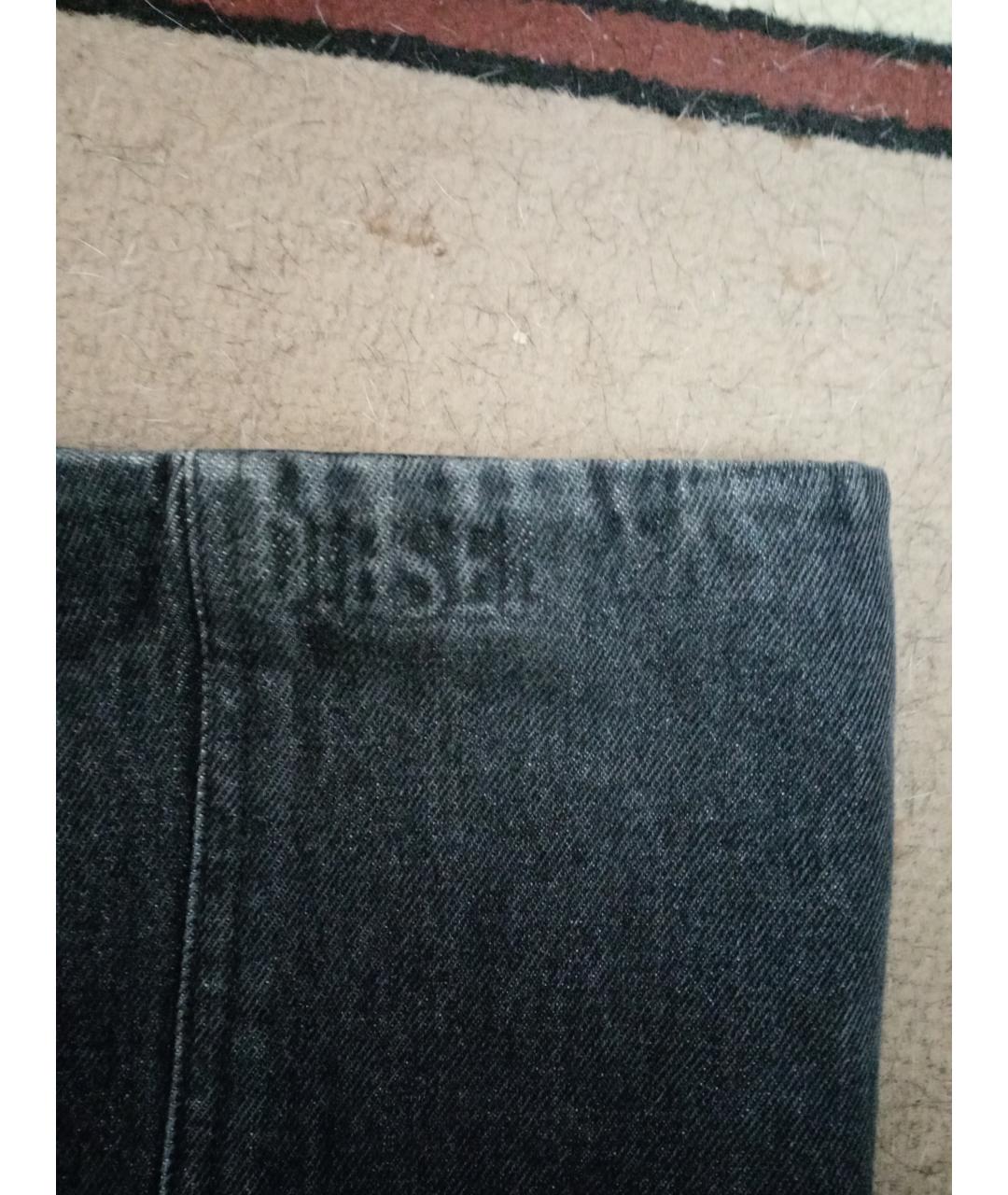 DIESEL Антрацитовые текстильные высокие ботинки, фото 7