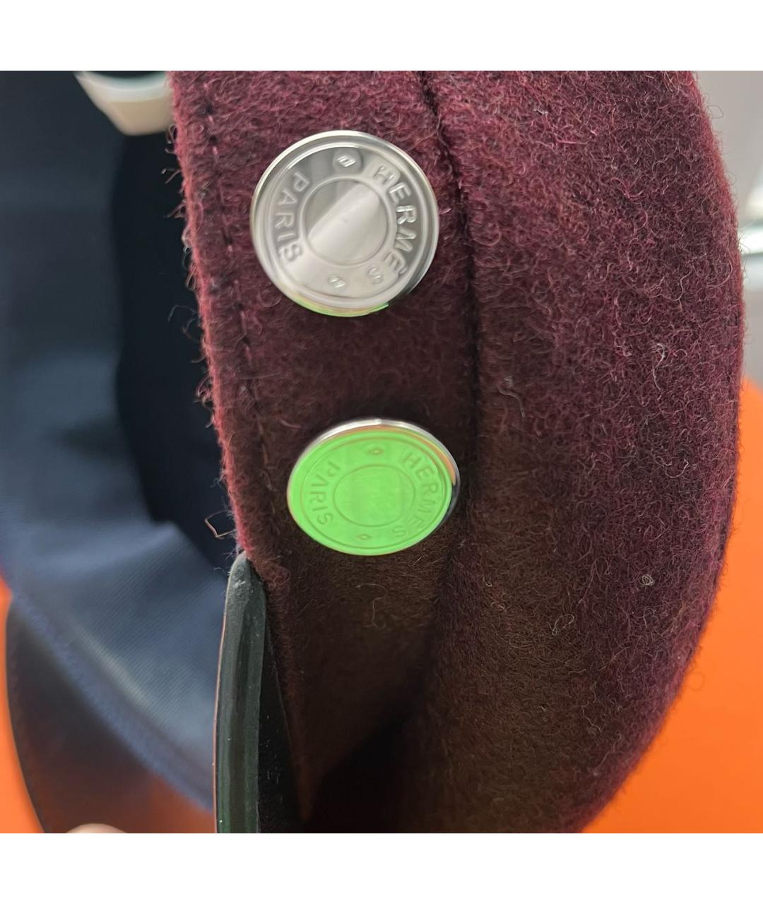 HERMES Бордовая шерстяная кепка, фото 5