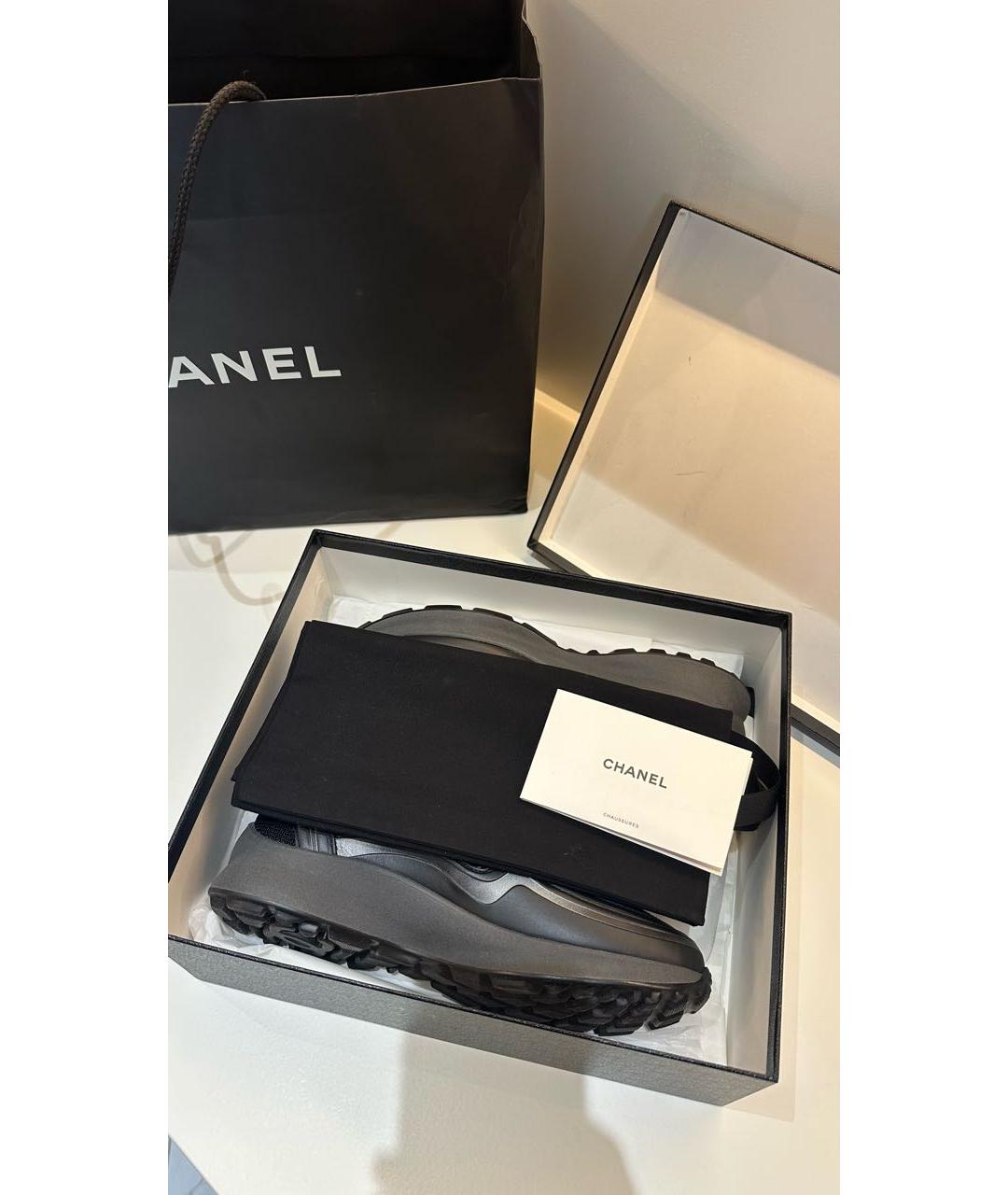 CHANEL Черные кеды, фото 4