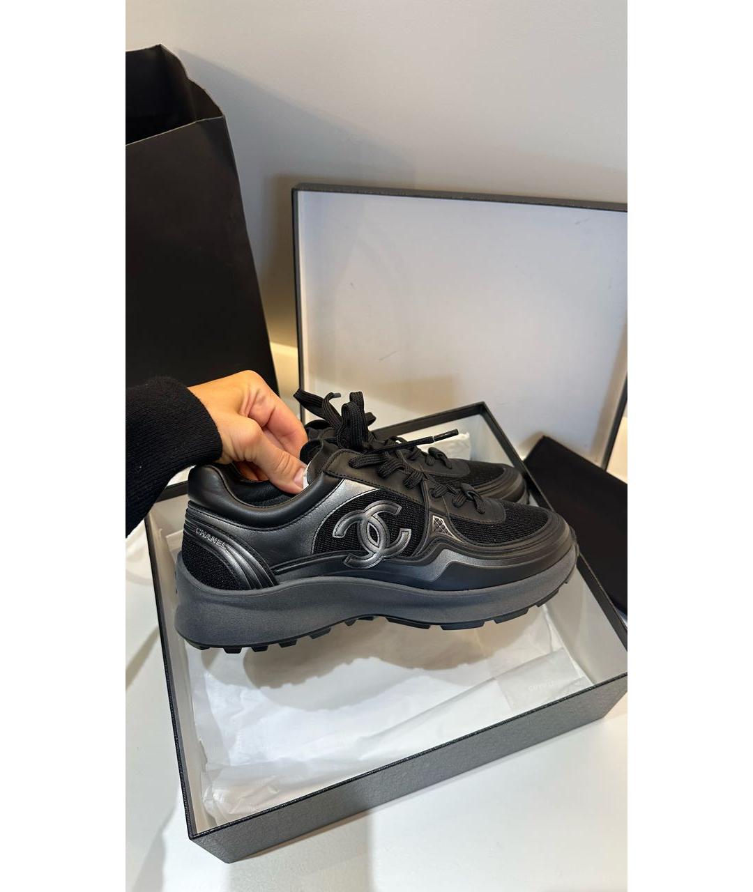 CHANEL Черные кеды, фото 5