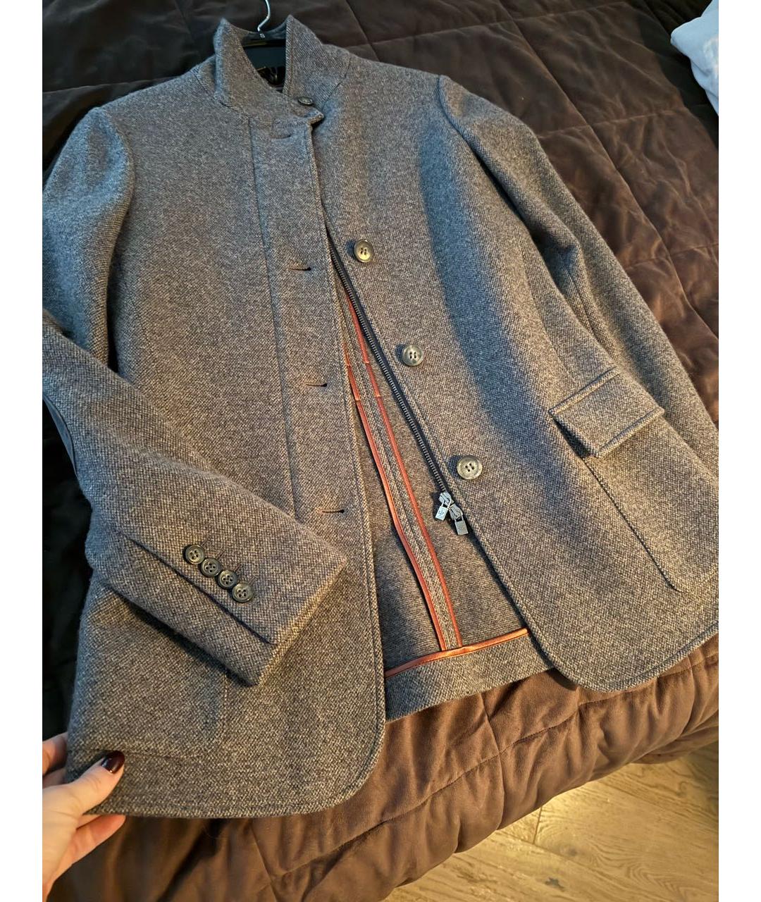 LORO PIANA Серая кашемировая куртка, фото 3