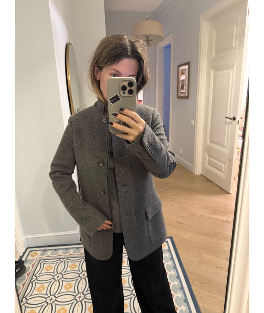 LORO PIANA Серая кашемировая куртка, фото 8