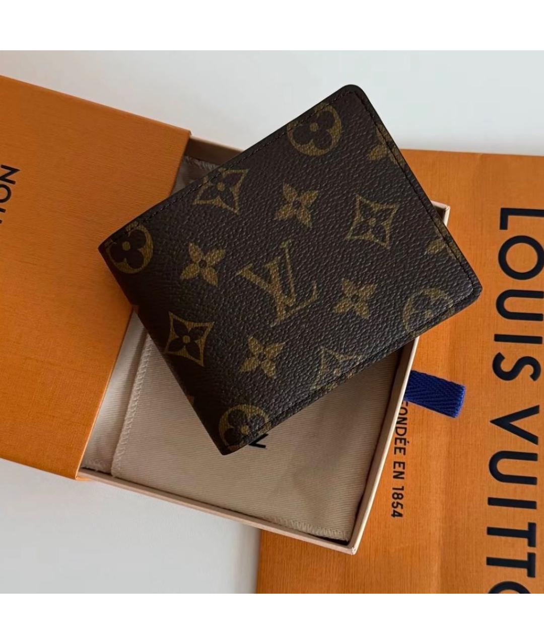 LOUIS VUITTON Коричневый кошелек, фото 4