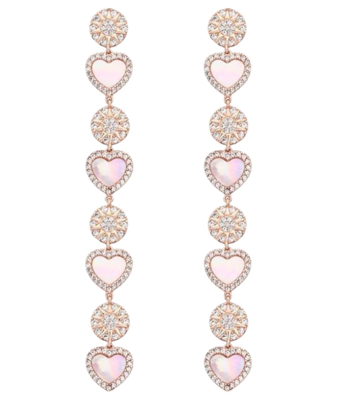 APM Monaco Розовые металлические серьги, фото 1