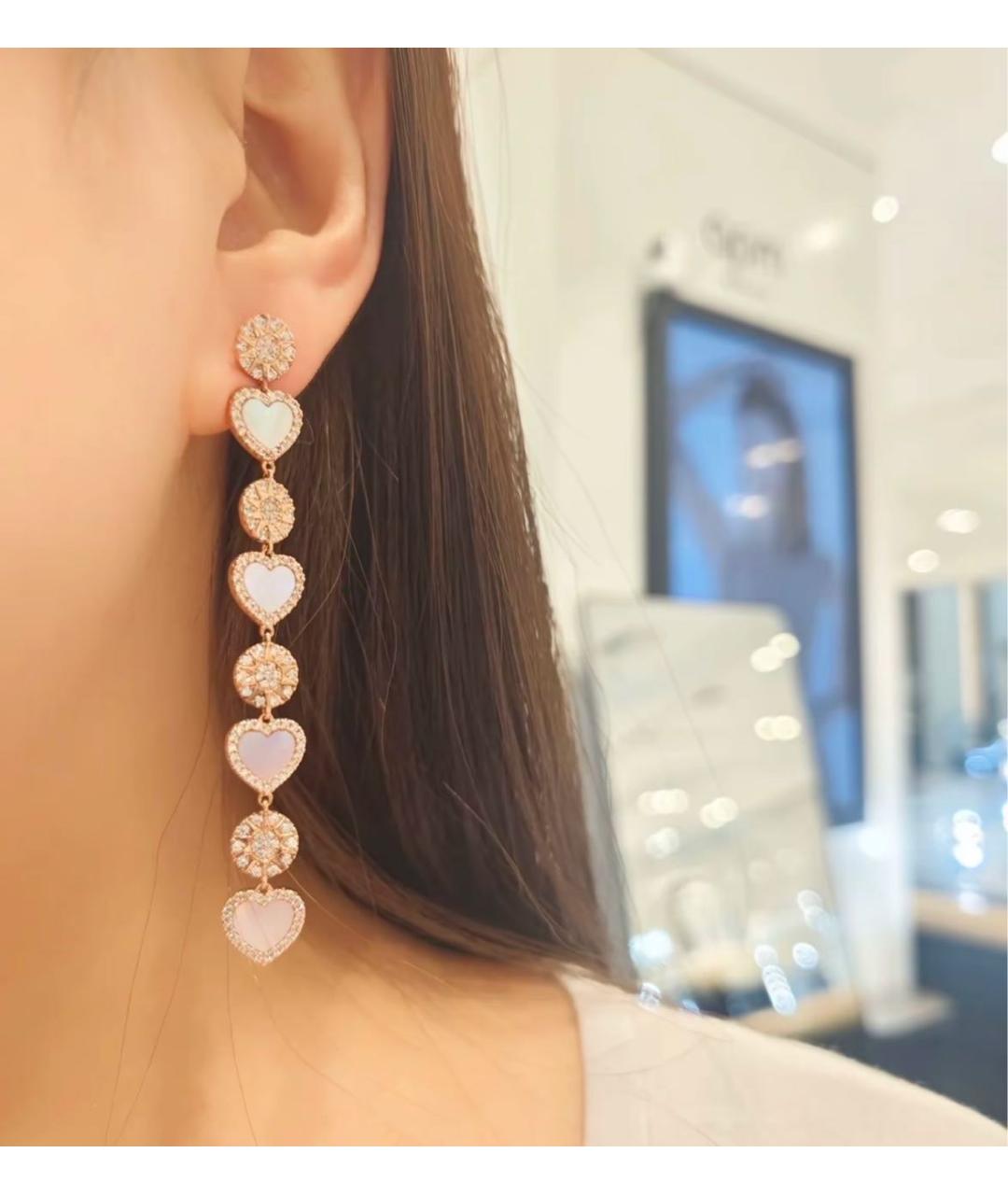 APM Monaco Розовые металлические серьги, фото 3