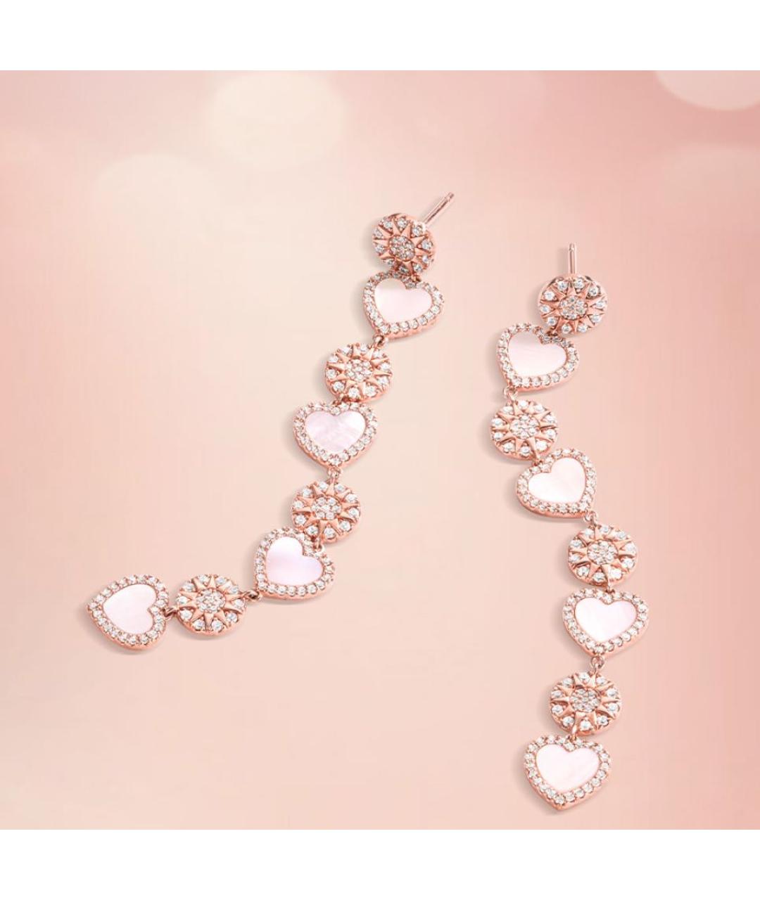 APM Monaco Розовые металлические серьги, фото 2