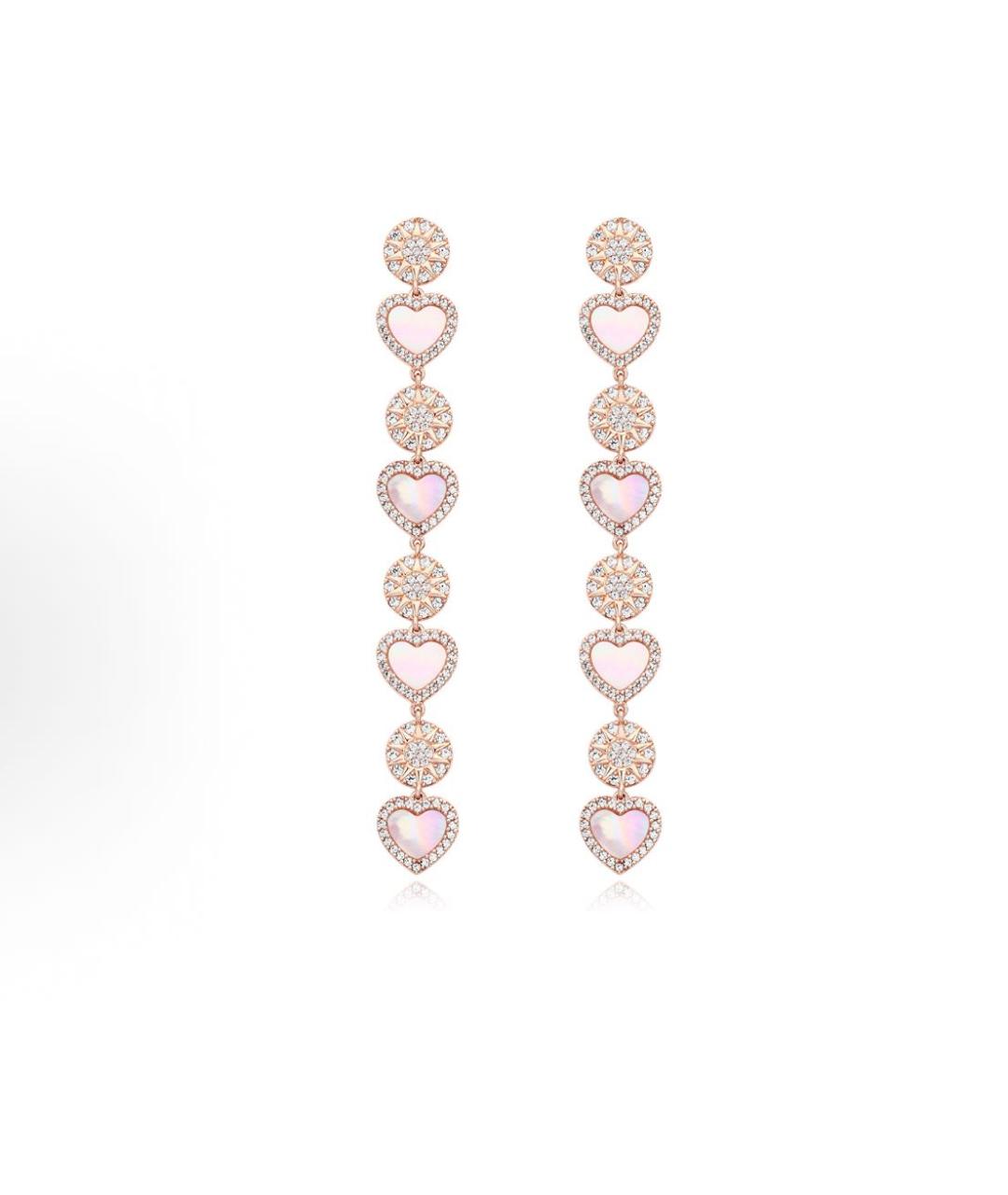 APM Monaco Розовые металлические серьги, фото 5