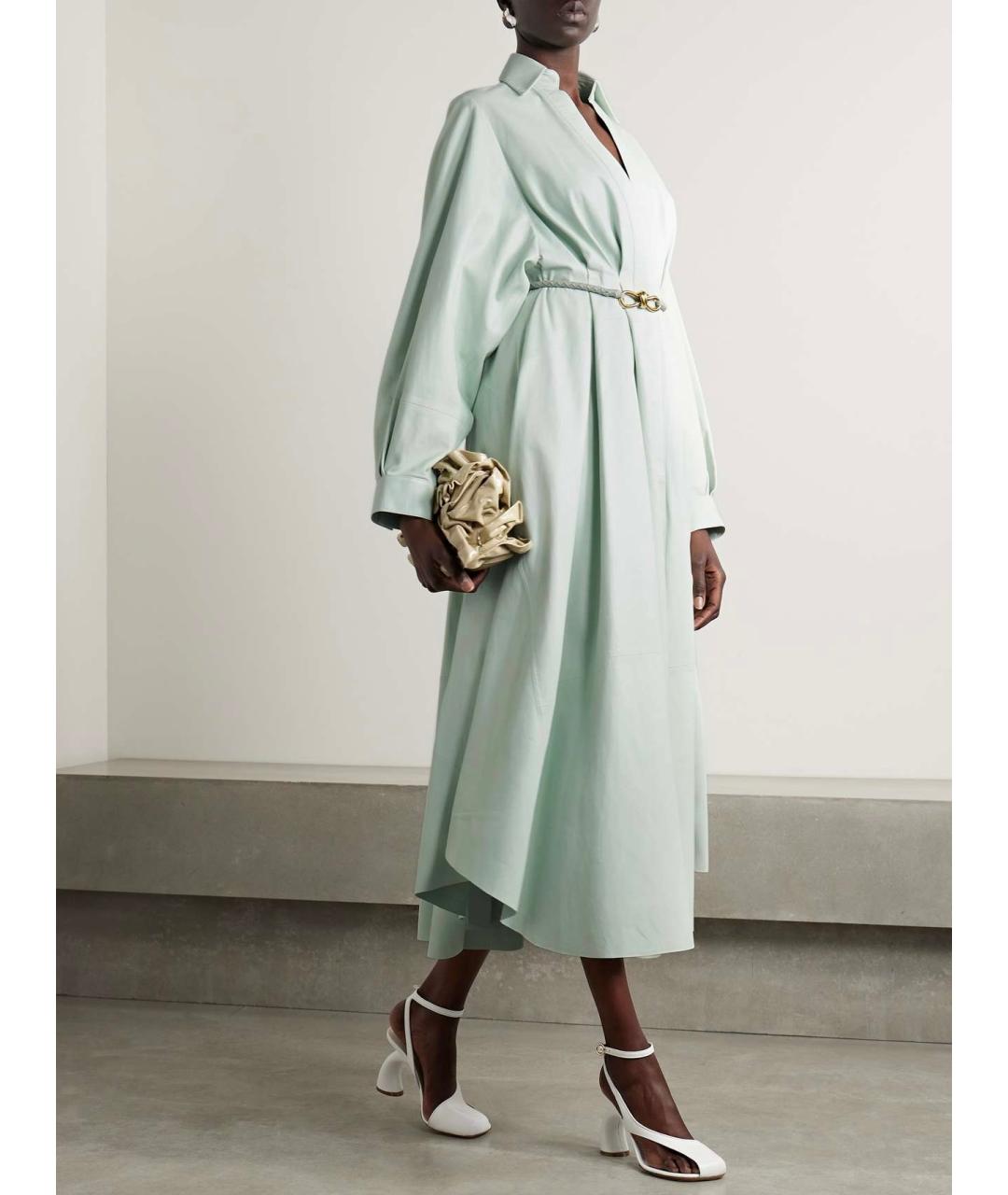 ZIMMERMANN Зеленые кожаное коктейльное платье, фото 4