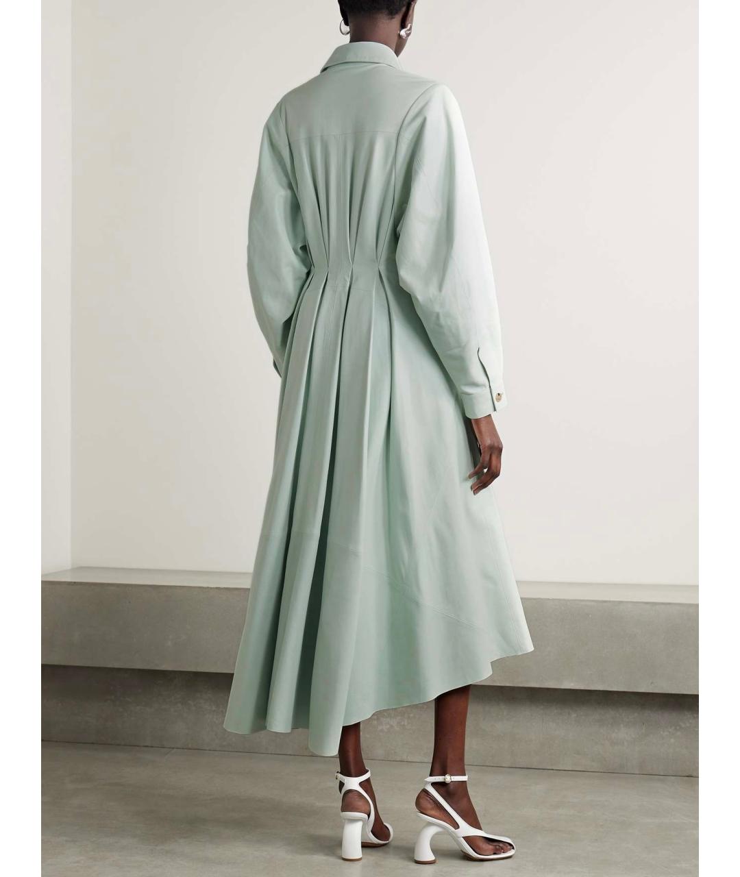 ZIMMERMANN Зеленые кожаное коктейльное платье, фото 6