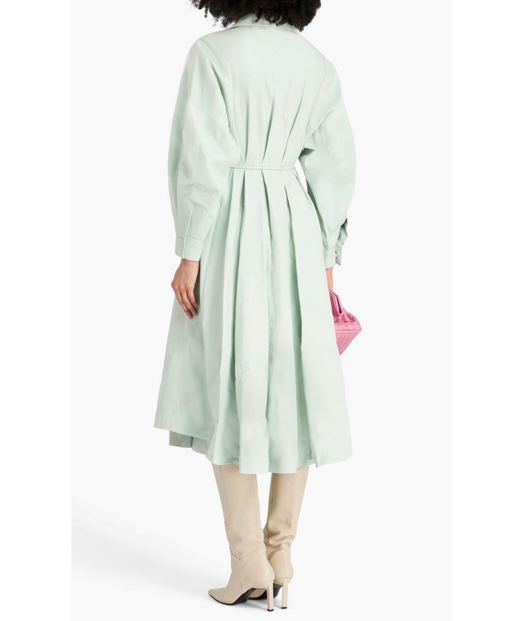 ZIMMERMANN Зеленые кожаное коктейльное платье, фото 3