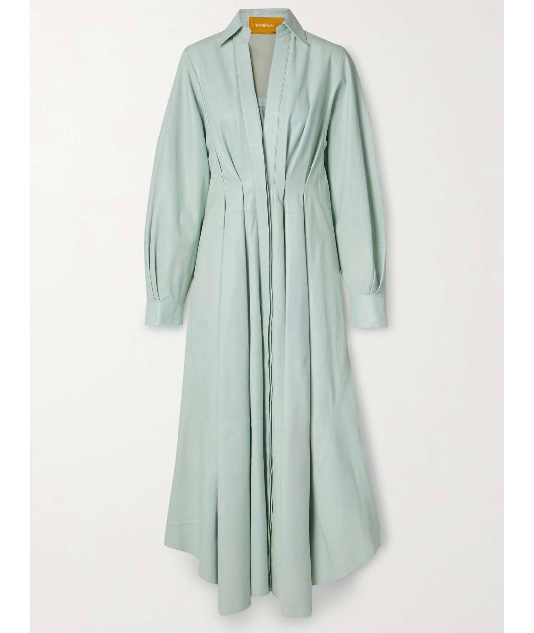 ZIMMERMANN Зеленые кожаное коктейльное платье, фото 8