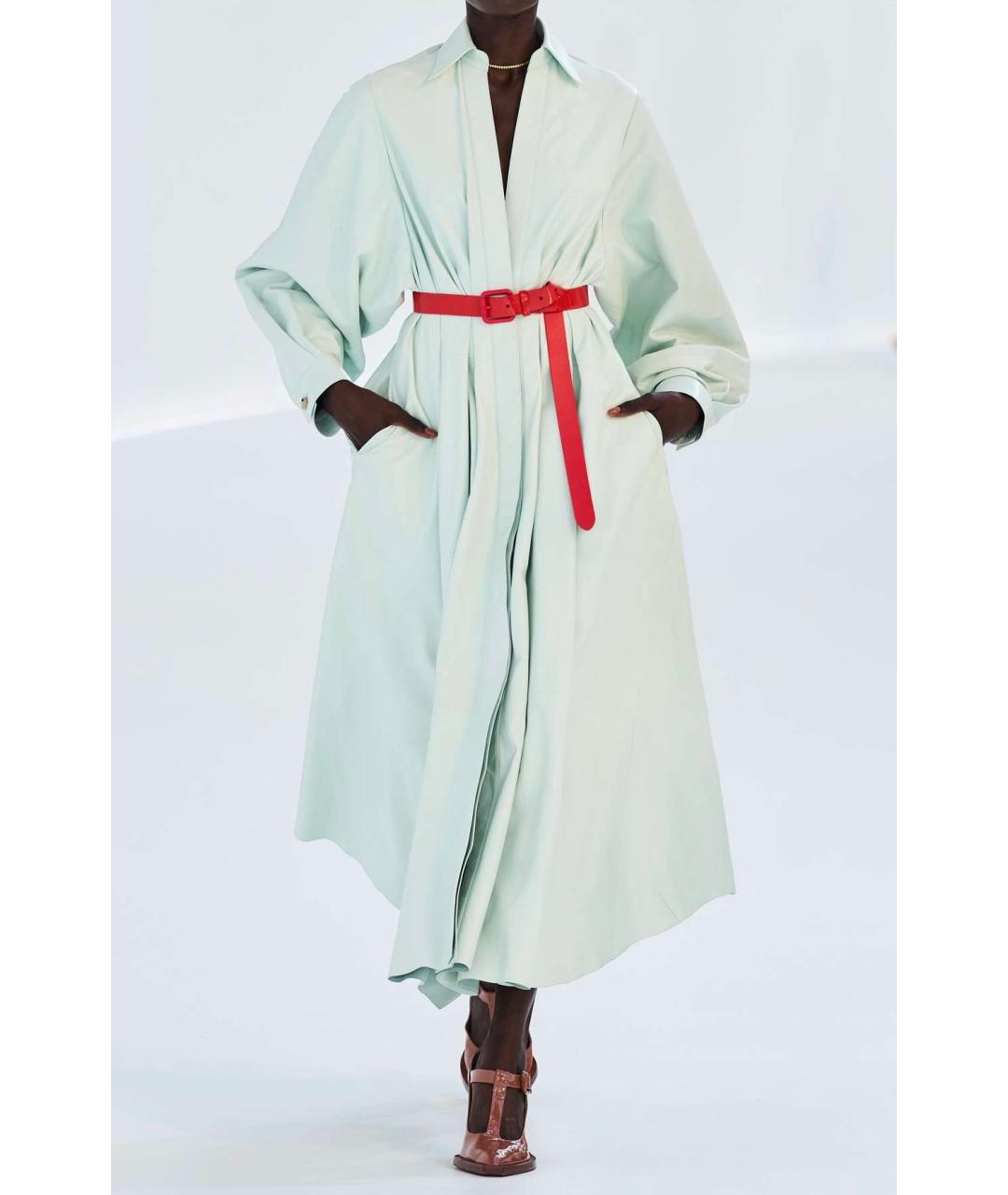 ZIMMERMANN Зеленые кожаное коктейльное платье, фото 7