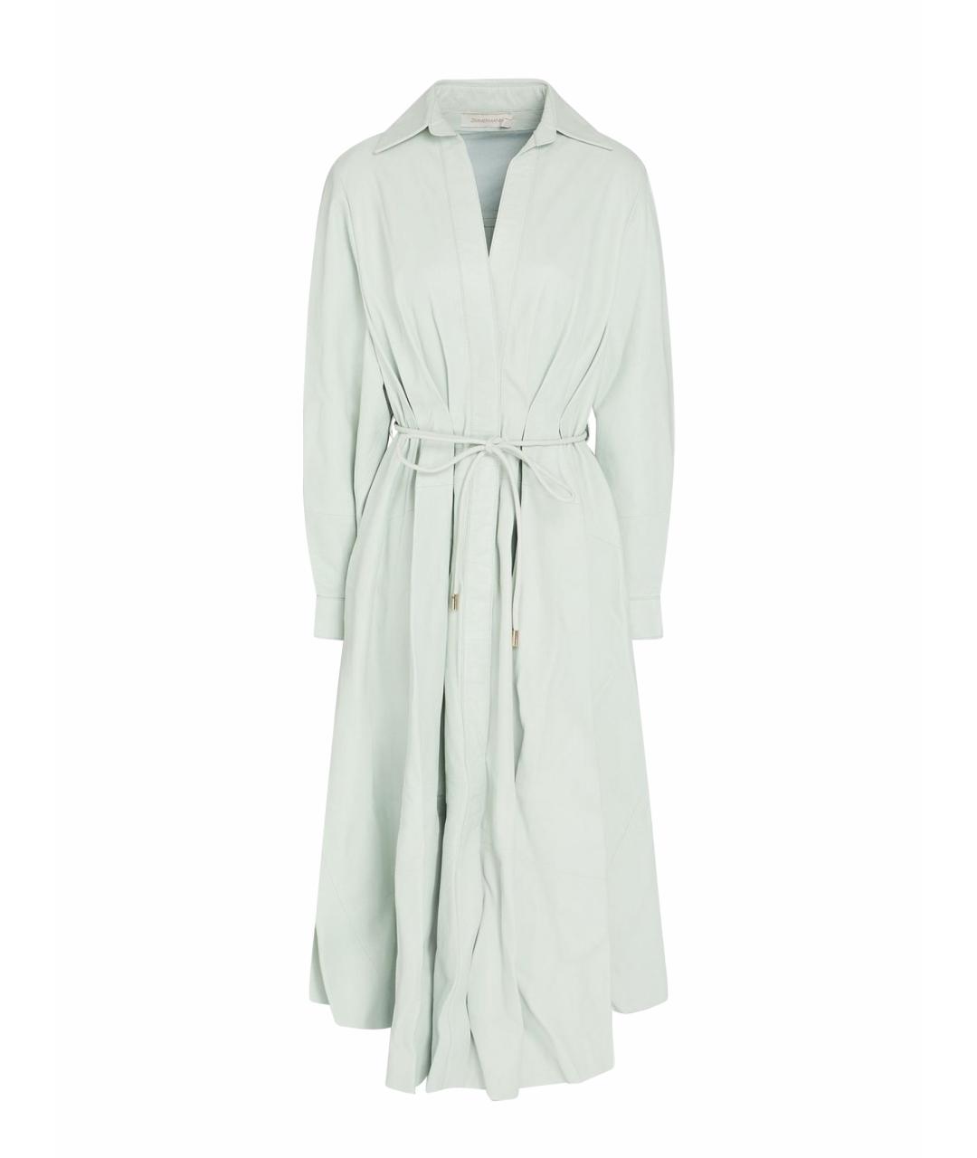 ZIMMERMANN Зеленые кожаное коктейльное платье, фото 1