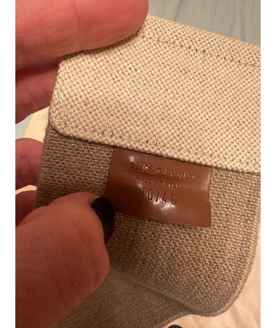 DOLCE&GABBANA Бежевый ремень, фото 3