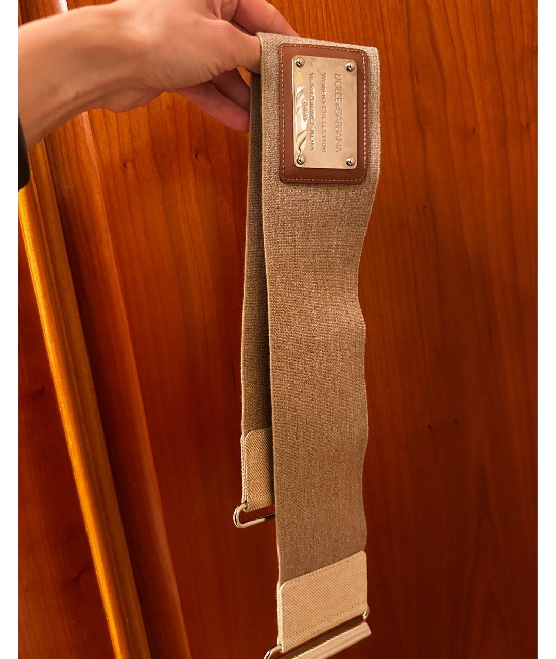 DOLCE&GABBANA Бежевый ремень, фото 5
