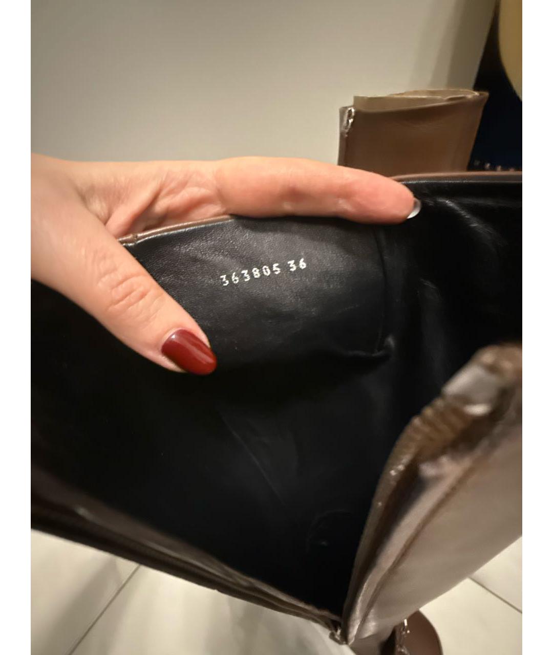 GUCCI Коричневые кожаные сапоги, фото 7