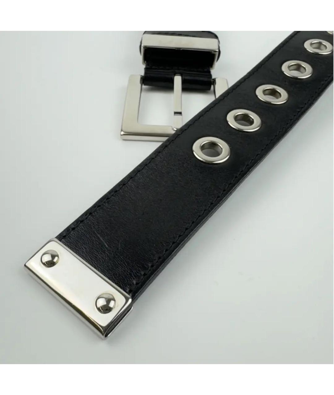 DOLCE&GABBANA Черный кожаный ремень, фото 7