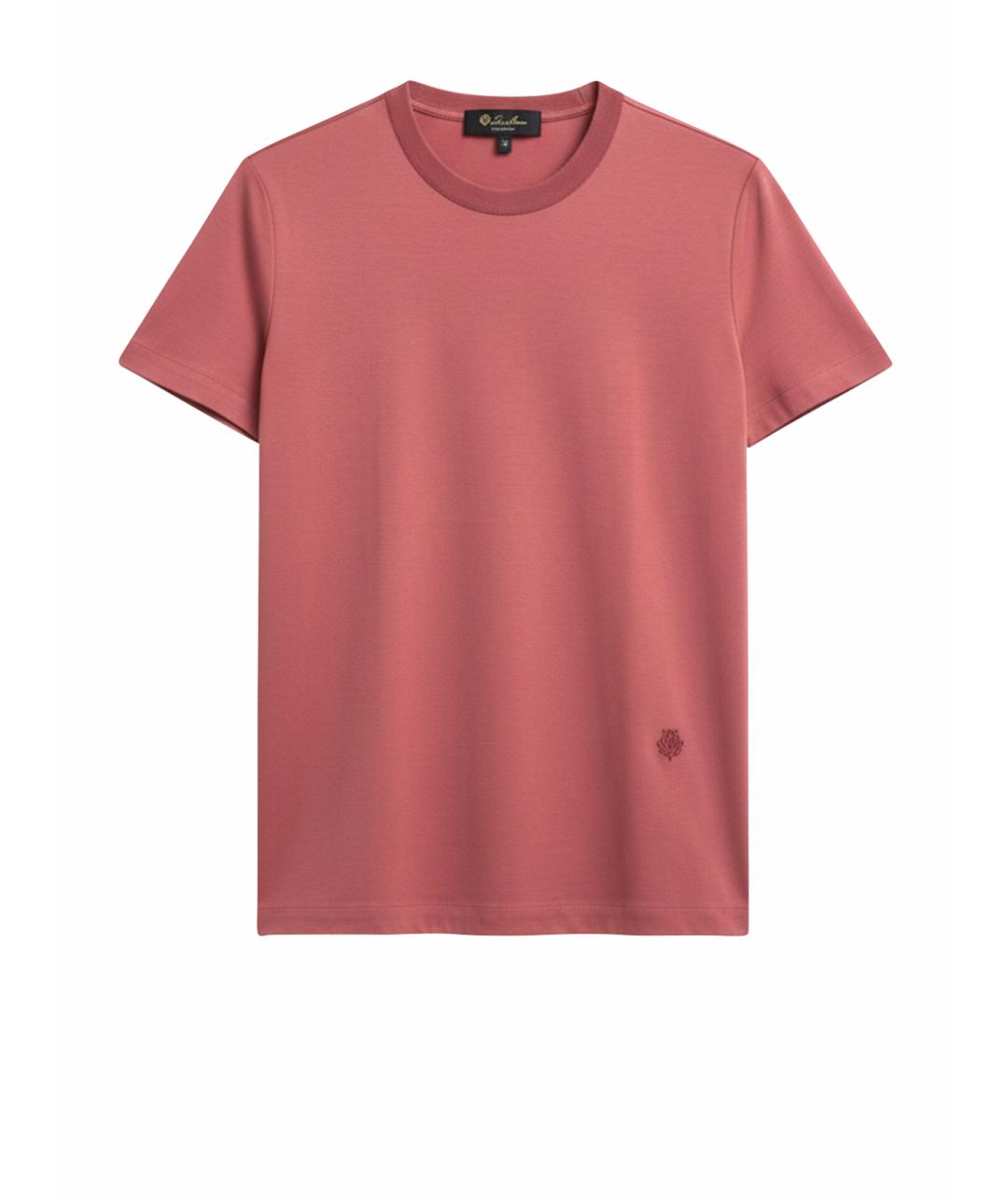 LORO PIANA Коралловая замшевая футболка, фото 9