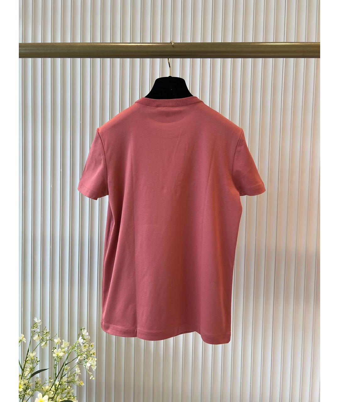 LORO PIANA Коралловая замшевая футболка, фото 2