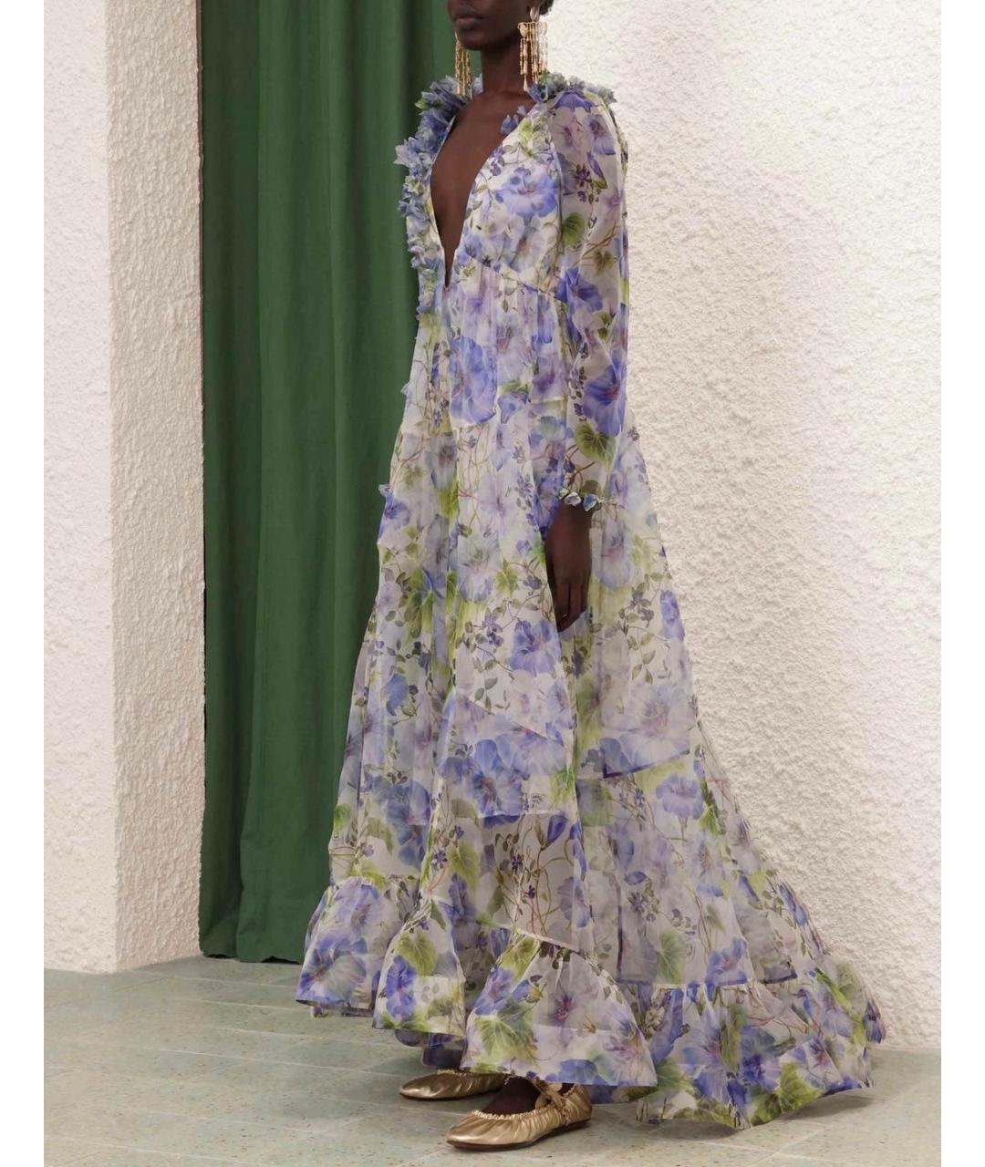 ZIMMERMANN Синее шелковое коктейльное платье, фото 5