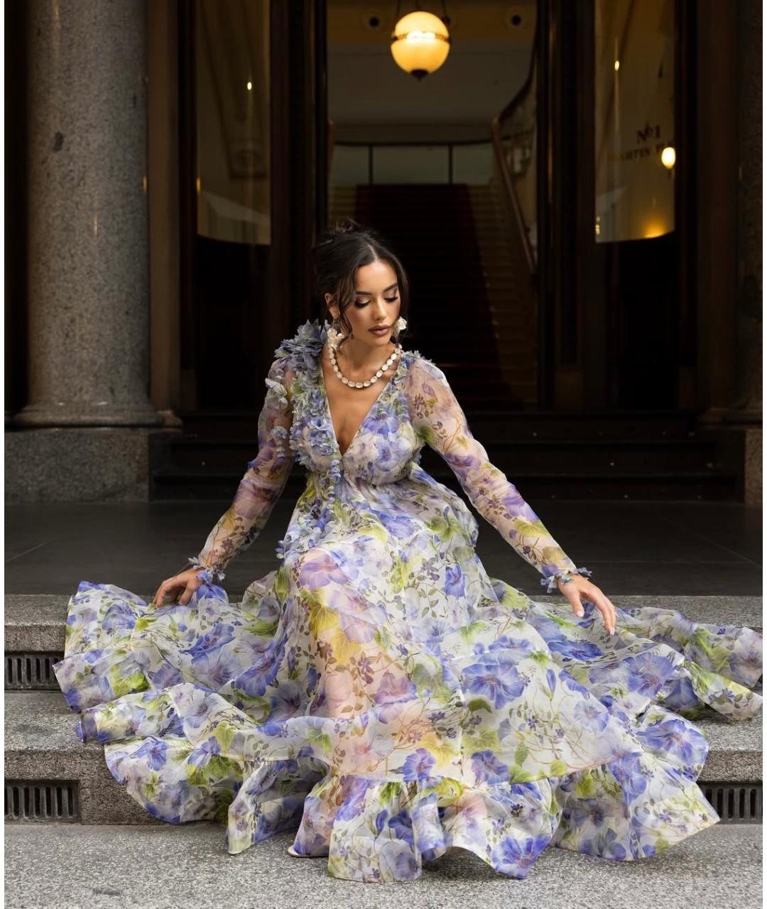 ZIMMERMANN Синее шелковое коктейльное платье, фото 6