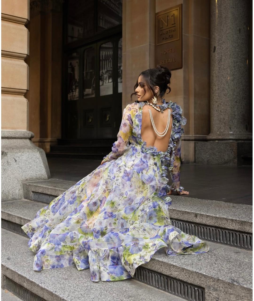 ZIMMERMANN Синее шелковое коктейльное платье, фото 7