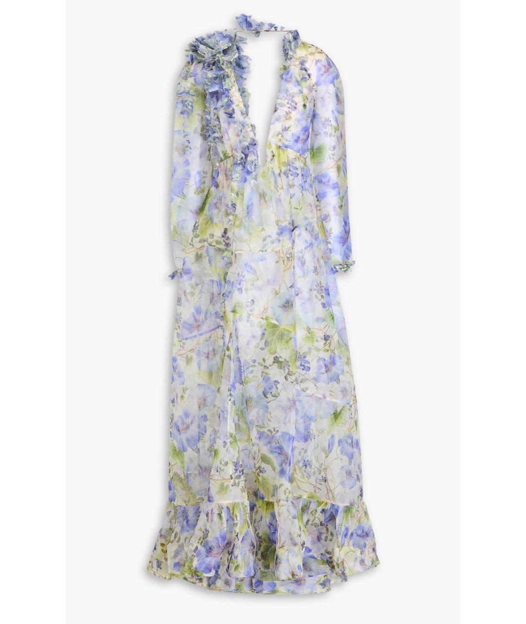 ZIMMERMANN Синее шелковое коктейльное платье, фото 8