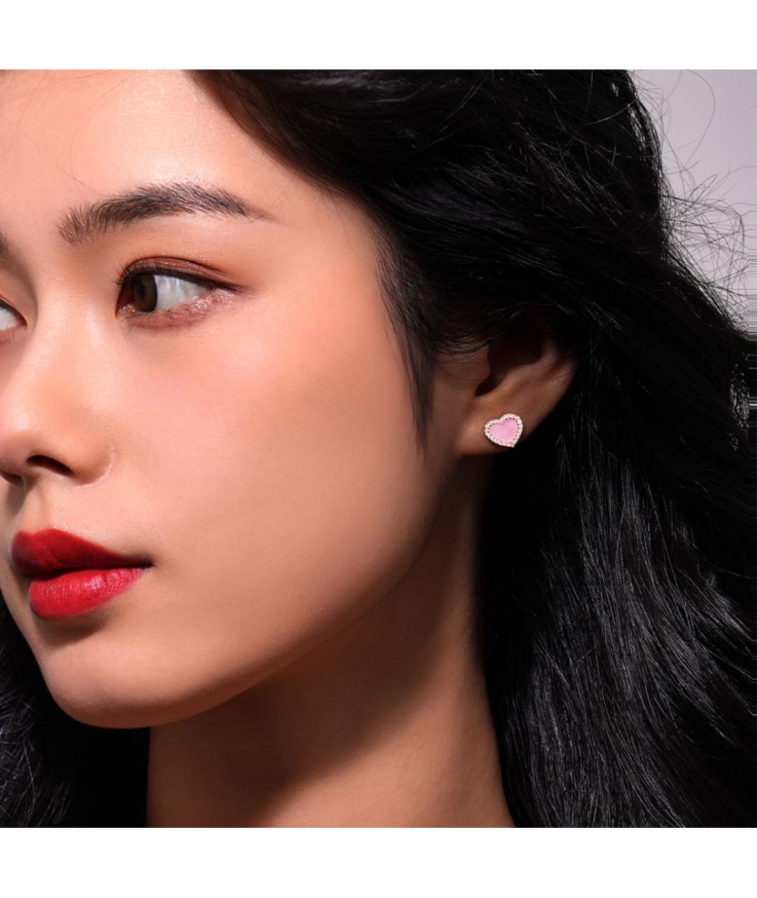 APM Monaco Розовые металлические серьги, фото 3