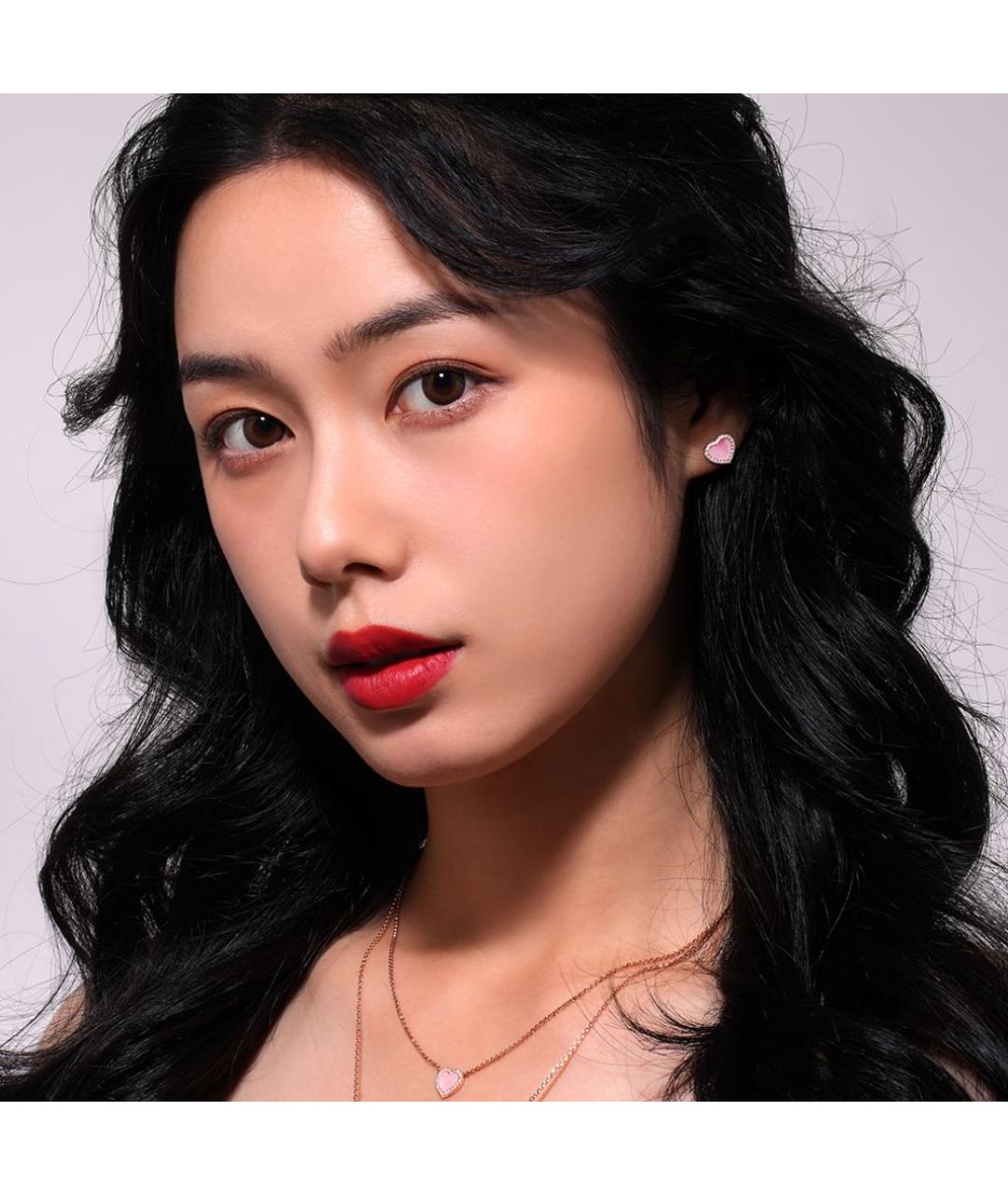 APM Monaco Розовые металлические серьги, фото 2