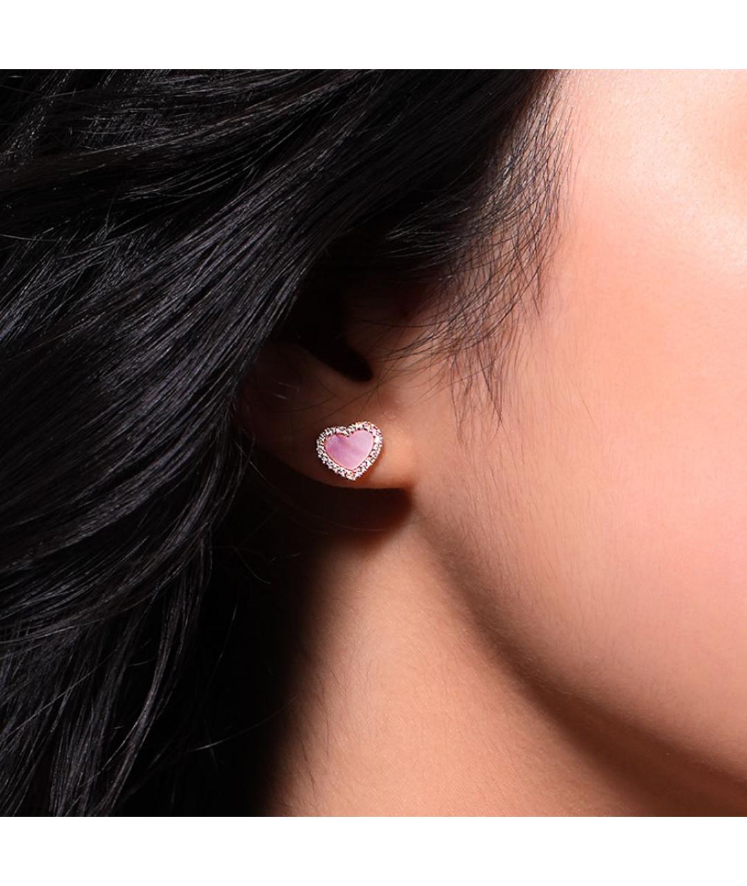 APM Monaco Розовые металлические серьги, фото 4