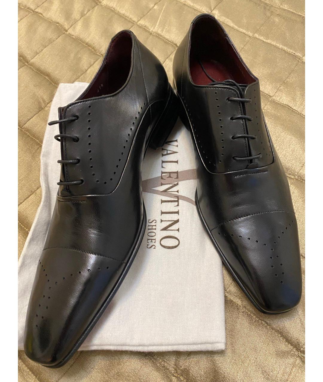 VALENTINO Черные кожаные туфли, фото 2