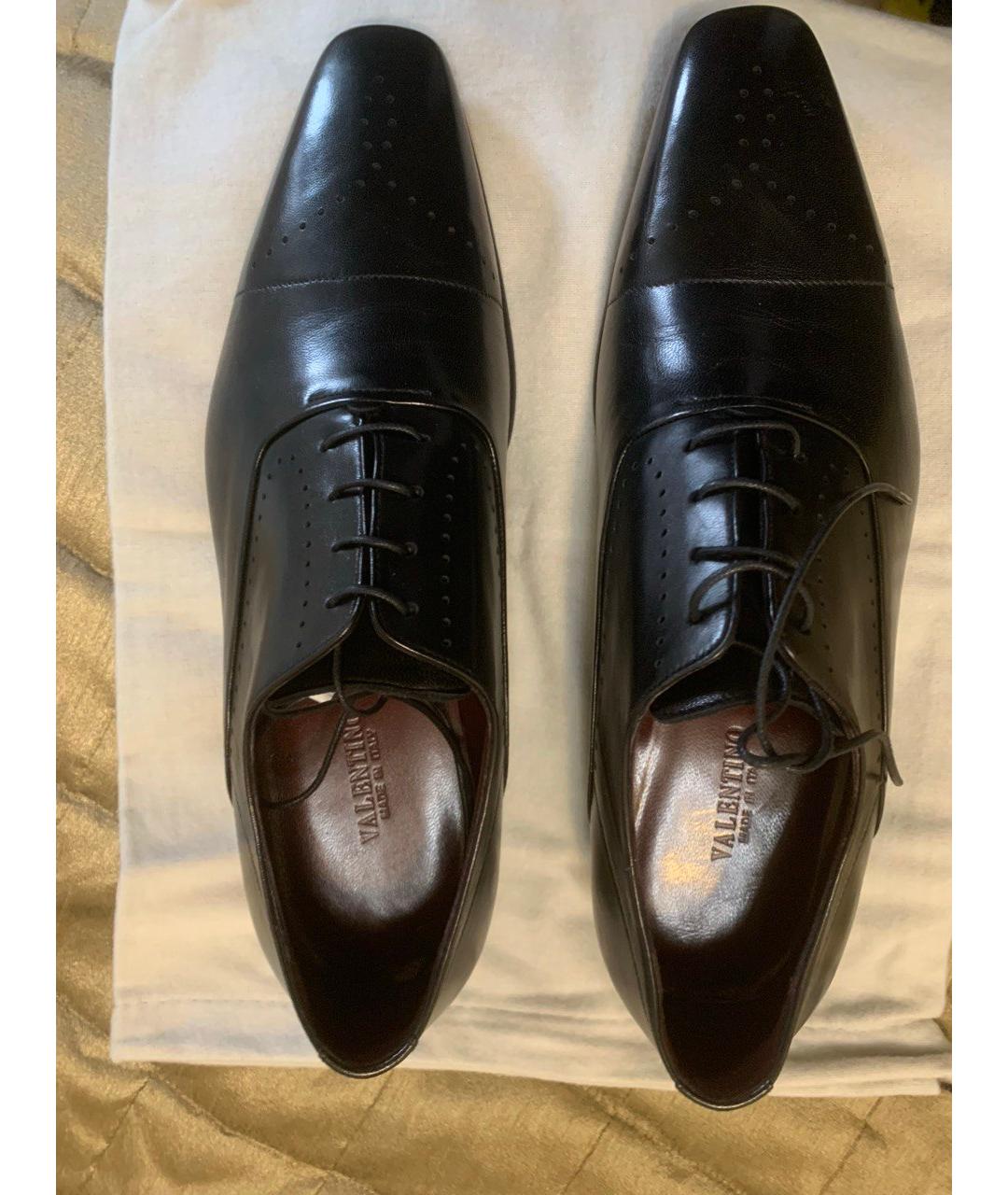 VALENTINO Черные кожаные туфли, фото 3